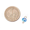 304 Stainless Steel Open Jump Rings and Glass Beads Connector Charms PALLOY-JF03598-01-2