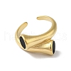Shell Open Cuff Ring for Women RJEW-C091-03G-02-2