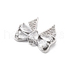 Brass Micro Pave Clear Cubic Zirconia Pendants KK-K371-29C-P-2
