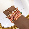8Pcs 8 Styles Glass Seeded Beaded Stretch Bracelet Set WG2CB6D-07-1
