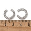 Brass Micro Pave Clear Cubic Zirconia Cuff Earrings X-EJEW-I249-14P-4