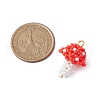 Seed Beads Beaded Charms PALLOY-MZ00339-05-2