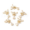 Brass Pave Cubic Zirconia Charms KK-G462-09KCG-3