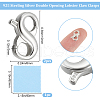 Beebeecraft 2Pcs Sterling Silver Double Opening Lobster Claw Clasps STER-BBC0007-76P-01-2
