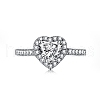 Rhodium Plated 925 Sterling Silver Finger Rings RJEW-A019-45B-01P-1