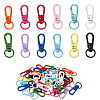 HOBBIESAY 36Pcs 12 Colors Baking Paint Alloy Swivel Clasps FIND-HY0002-40-1