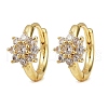 Brass Micro Pave Cubic Zirconia Hoop Earrings EJEW-S277-07G-C-4