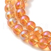 Transparent Electroplate Glass Beads Strands GLAA-T032-T6mm-C01-3