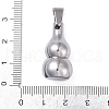 Non-Tarnish Openable 304 Stainless Steel Urn Ashes Pendants STAS-D097-15P-3