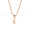 Simple and Elegant Natural Freshwater Pearl Potato Pendant Necklaces TT0391-5