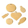 30Pcs 6 Style Ion Plating(IP) 304 Stainless Steel Charms STAS-FS0001-13G-2