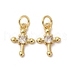 Brass Micro Pave Cubic Zirconia Pendants KK-P308-27G-1