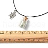 Glass Bottle & Alloy Tortoise Pendant Necklace NJEW-FZ00015-2