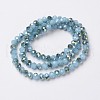 Electroplate Glass Beads Strands EGLA-A034-J8mm-S03-2