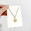 Christmas Stainless Steel Pendant Cable Chain Necklaces NG7275-4-1