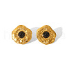 Elegant Stainless Steel Lotus Flower Stud Earrings & Pendant Necklaces & Hair Tie Sets for Women XU3448-1-5