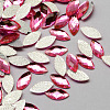 Transparent Faceted Horse Eye Acrylic Hotfix Rhinestone Flat Back Cabochons for Garment Design GACR-Q003-5x10mm-30-1