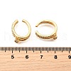 Brass Micro Pave Clear Cubic Zirconia Cuff Earrings EJEW-F370-11G-5