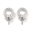 Brass Cubic Zirconia Peg Bails KK-P271-11P-1