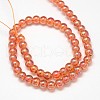 Electroplate Crystal Glass Round Beads Strands EGLA-F037-6mm-A07-3