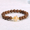 Wood Beads Stretch Bracelets WG92C20-03-1