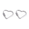 Non-Tarnish 304 Stainless Steel Screw Carabiner Lock Charms STAS-K192-03P-1