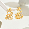 Alloy Hollow Heart Stud Earrings JT6434-2