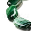 Natural Striped Agate/Banded Agate Beads Strands G-B137-B01-01F-4