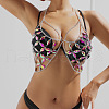 Acrylic Teardrop Alloy Tassel Chain Chest Body Chains for Beach Party FS-WGBEA58-02-1