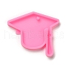 Graduation Season Theme Silicone Keychain Pendnat Molds AJEW-M221-04A-2