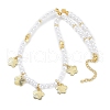 6mm Round ABS Imitation Pearl Beaded Necklaces NJEW-P317-12E-G-2