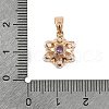 Brass Micro Pave Cubic Zirconia Pendants KK-E795-18KCG-3