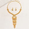 Moon Tassel Alloy Moon Dangle Earrings & Pendant Necklaces Sets for Women EL8150-5