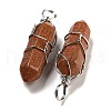 Synthetic Goldstone Double Terminal Pointed Pendants G-H308-05P-02-2