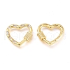 Brass Micro Pave Cubic Zirconia Screw Carabiner Lock Charms KK-M206-11G-01-2