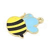 Bees Theme Alloy Enamel Pandants FIND-M083-06M-G-2