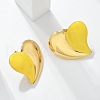 Heart 304 Stainless Steel Stud Earrings EJEW-A130-01G-02-5