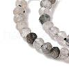 Natural Tourmalinated Quartz Beads Strands G-RM241221-O7-5