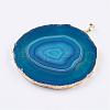 Natural Agate Big Pendants G-P305-E05-G-3