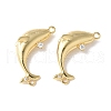 Brass Micro Pave Clear Cubic Zirconia Connector Charms KK-Q031-11G-1