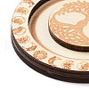 Flat Round Wood Bracelet Display Trays BDIS-G010-01A-4