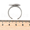 304 Stainless Steel Cuff Ring Components STAS-V012-01D-P-3