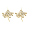Brass Micro Pave Clear Cubic Zirconia Stud Earrings for Women EJEW-S217-D05-1