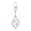 Heart Natural Gemstone Pendant Decorations HJEW-JM01691-02-5