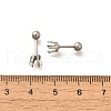 304 Stainless Steel Stud Earring Findings STAS-F311-18P-02A-3