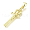 Brass Micro Pave Cubic Zirconia Pendants KK-V007-42G-2