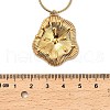 304 Stainless Steel Flower Pendant Necklaces for Women NJEW-U038-01G-3