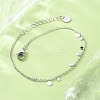 304 Stainless Steel Cable Chain Bracelets for Women BJEW-A036-23P-4