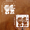 PET Hollow Out Drawing Painting Stencils DIY-WH0391-0504-2