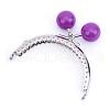 Iron Purse Frame Handle with Solid Color Acrylic Beads FIND-Q038P-D06-1